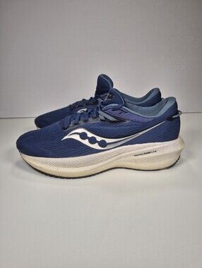 Saucony Triumph 21 Blue Black White Running Shoes Sneakers Men’s Size 10